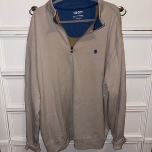 IZOD Men's Tan Zip-Up Sweater